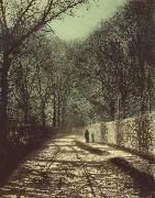 Atkinson Grimshaw, Tree Shadows on the Park Wall,Roundhay Park Leeds